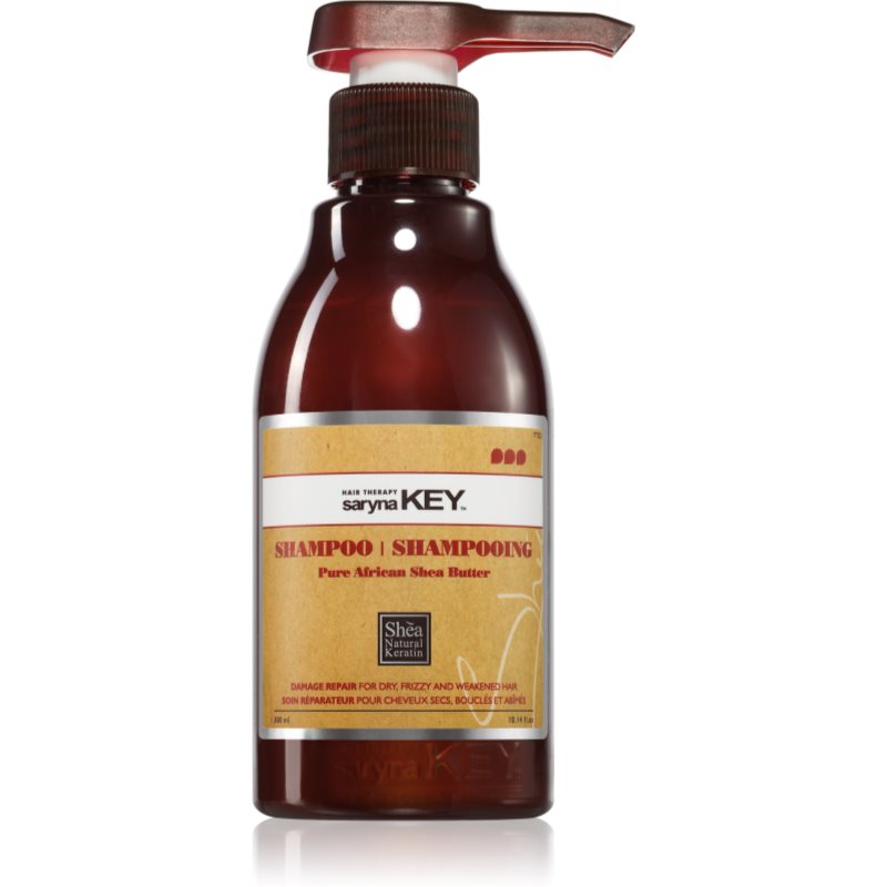 Saryna Key Pure African Shea Butter Damage Repair șampon pentru par uscat cu unt de shea 300 ml