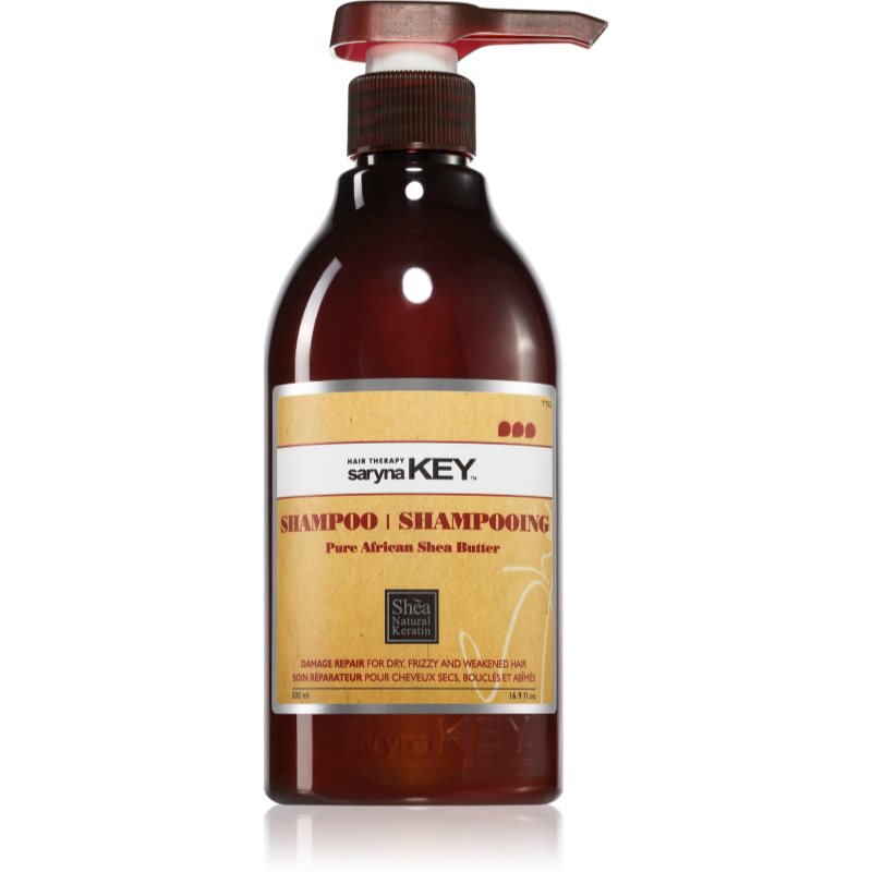 Saryna Key Pure African Shea Butter Damage Repair șampon pentru par uscat cu unt de shea 500 ml