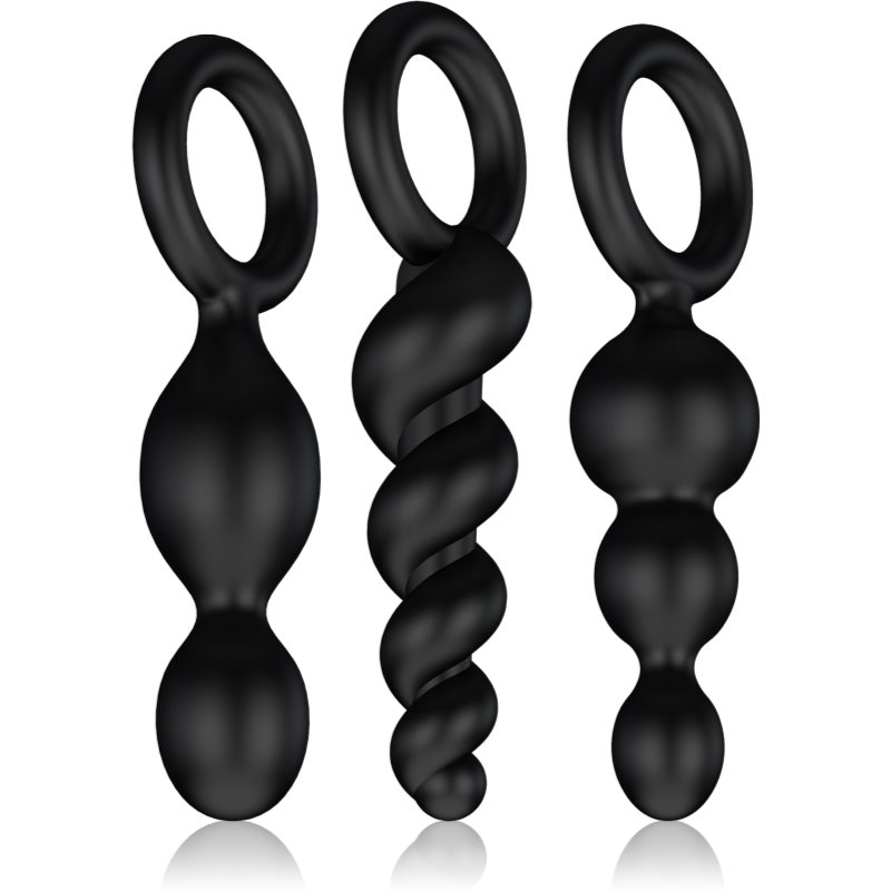 Satisfyer BOOTY CALL set de butt plug-uri Black 3 buc