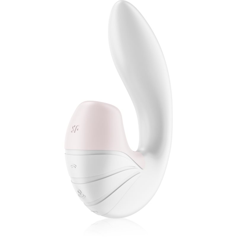 Satisfyer SUPERNOVA DOUBLE AIR PULSE vibrator cu stimularea clitorisului White 14,5 cm