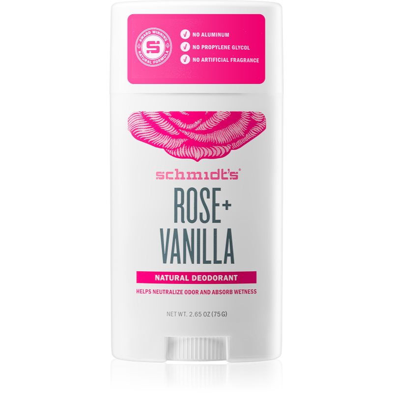 Schmidt's Rose + Vanilla deodorant stick 75 g