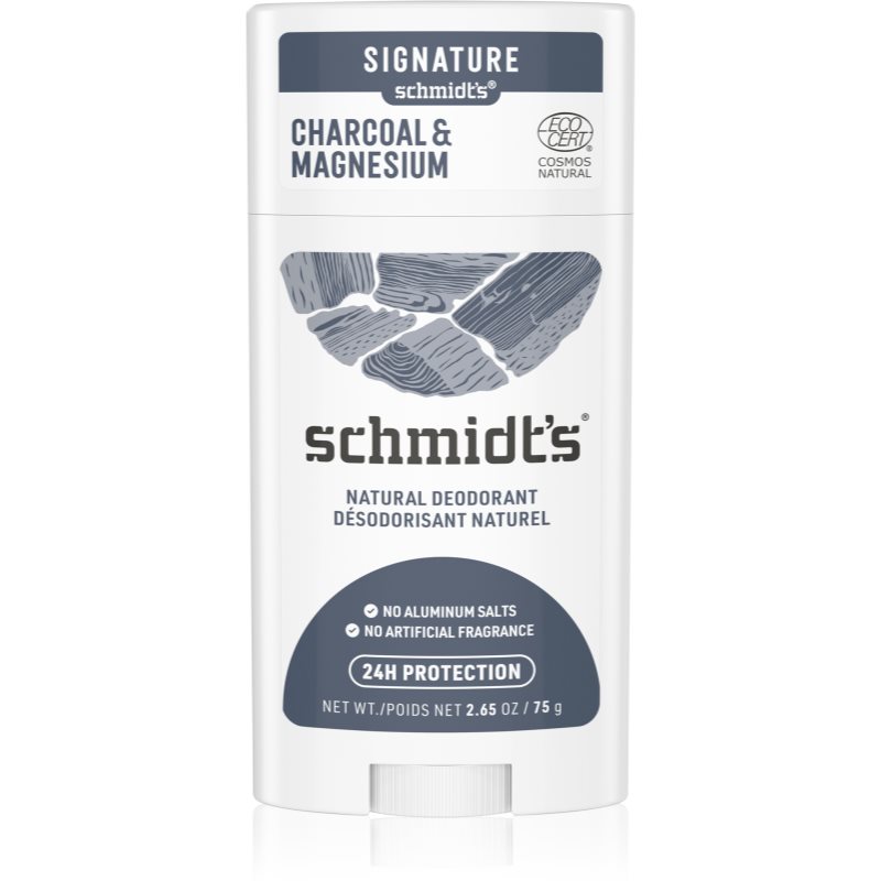 Schmidt\'s Charcoal + Magnesium deodorant stick 24 de ore 75 g