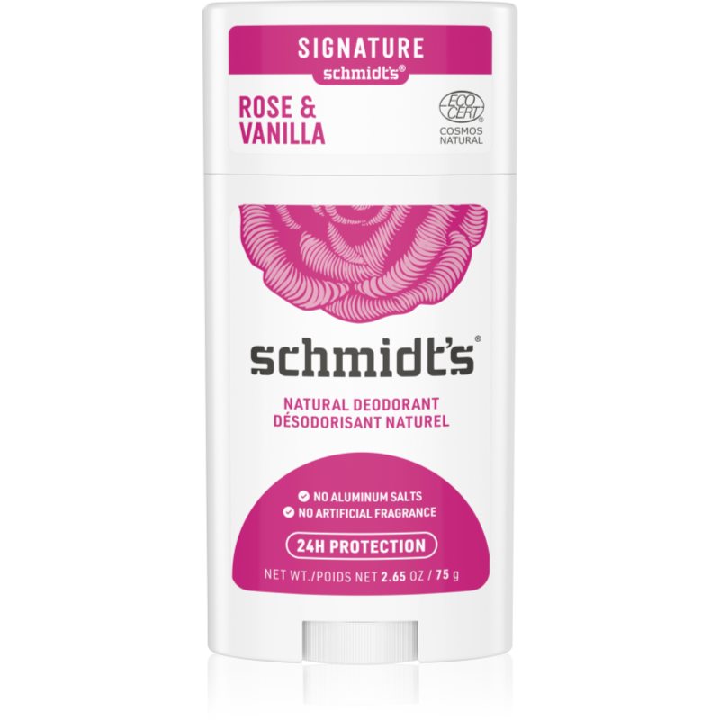 Schmidt\'s Rose + Vanilla deodorant fără conținut săruri de aluminiu 75 g