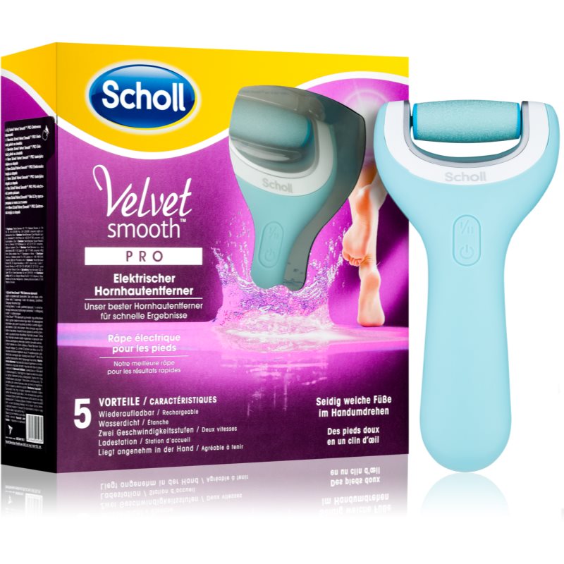 Scholl Velvet Smooth Pro pila electronica pentru calcaie rezistent la apa 1 buc