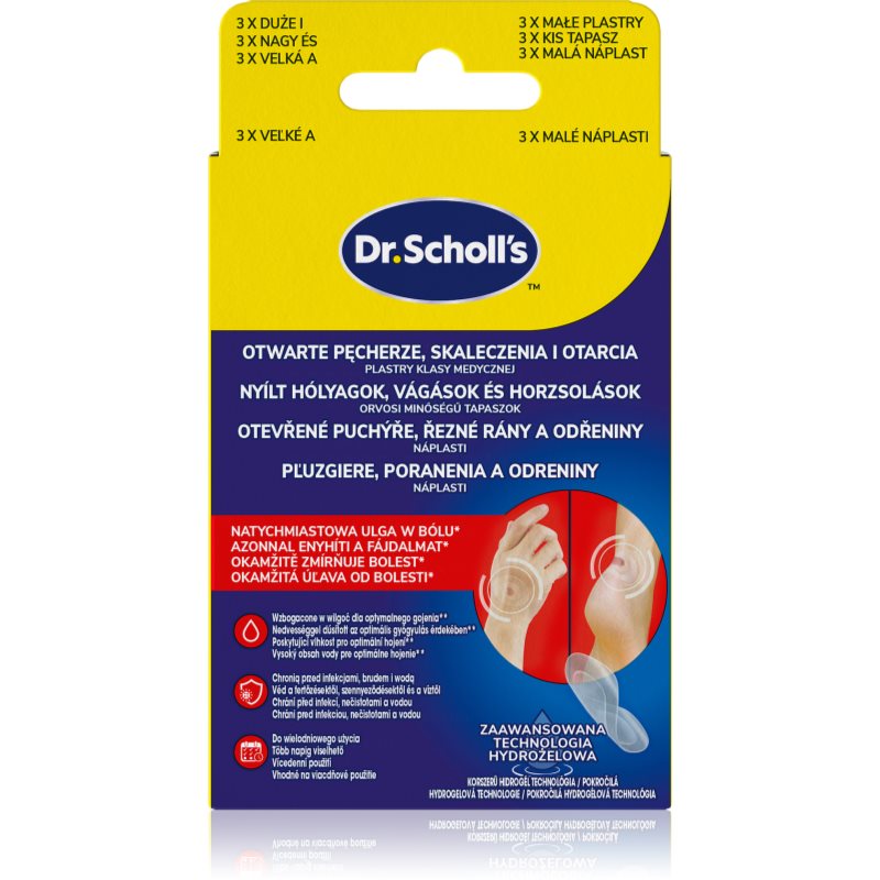 Scholl Dr. Scholl's Blister Plasters plasture rezistent la apă pentru flictene la călcâie 5 buc
