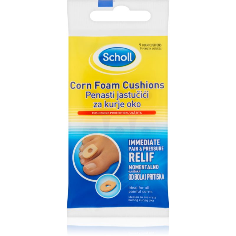 Scholl Foam Coushions Corn pernuță protectoare pe bataturi si negi pe talpa 9 buc