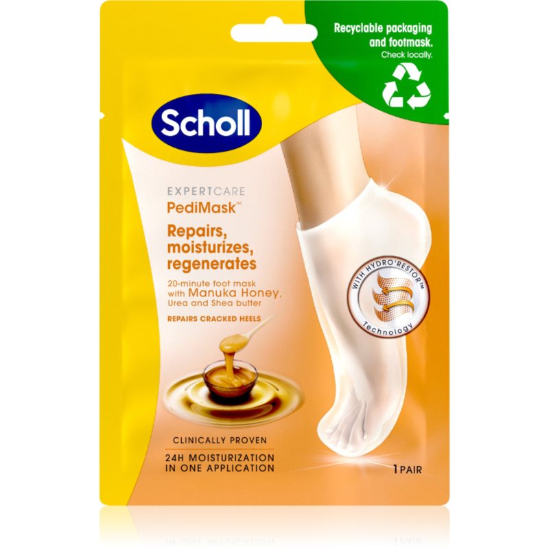 Scholl Manuka Honey mască hrănitoare profundă pentru picioare 1 buc