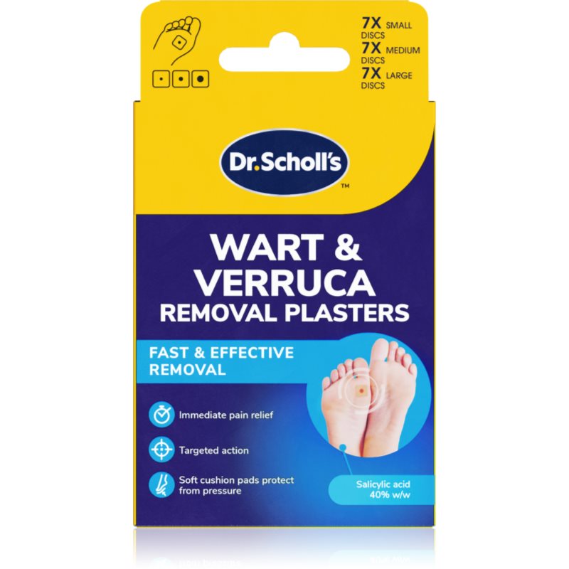 Scholl Dr. Scholl's Wart & Verruca Plaster set de plasturi pentru atenuarea presiunii exercitate asupra mameloanelor și a calusurilor 3x7 buc