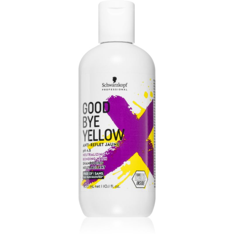 Schwarzkopf Professional Goodbye Yellow șampon pentru neutralizarea tonurilor de galben pentru par vopsit sau suvitat 300 ml