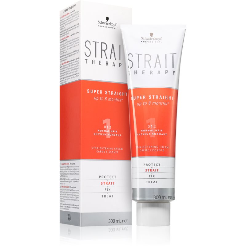 Schwarzkopf Professional STRAIT Therapy Super Straight crema pentru par cu efect de netezire 1 Normal Hair 300 ml