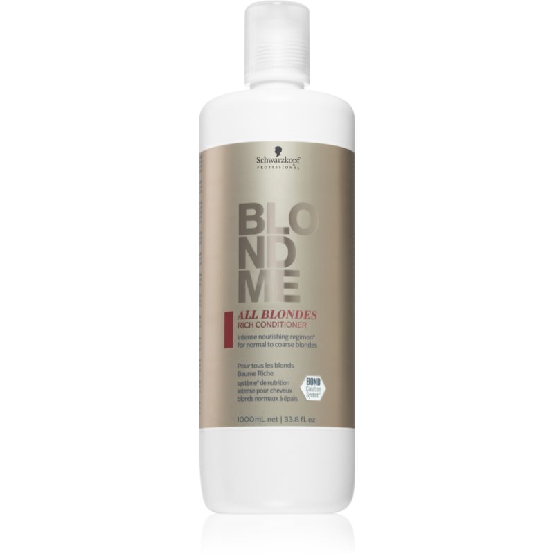 Schwarzkopf Professional Blondme All Blondes Rich balsam hranitor pentru par aspru. 1000 ml