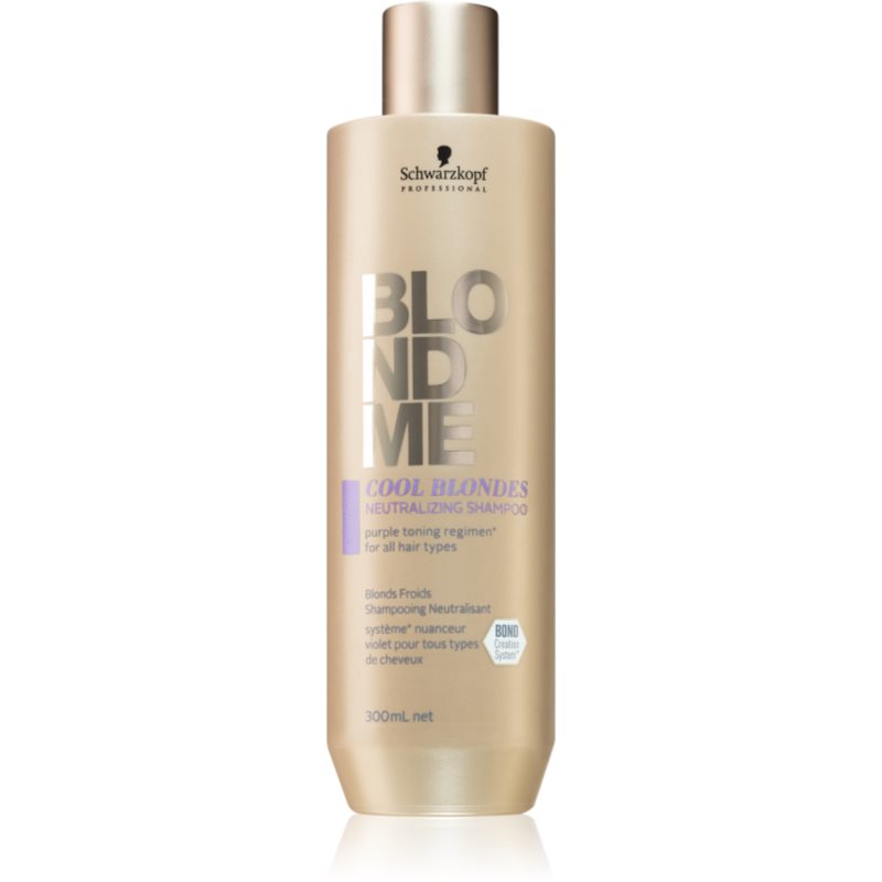 Schwarzkopf Professional Blondme Cool Blondes șampon pentru neutralizarea tonurilor de galben pentru parul blond cu suvite 300 ml