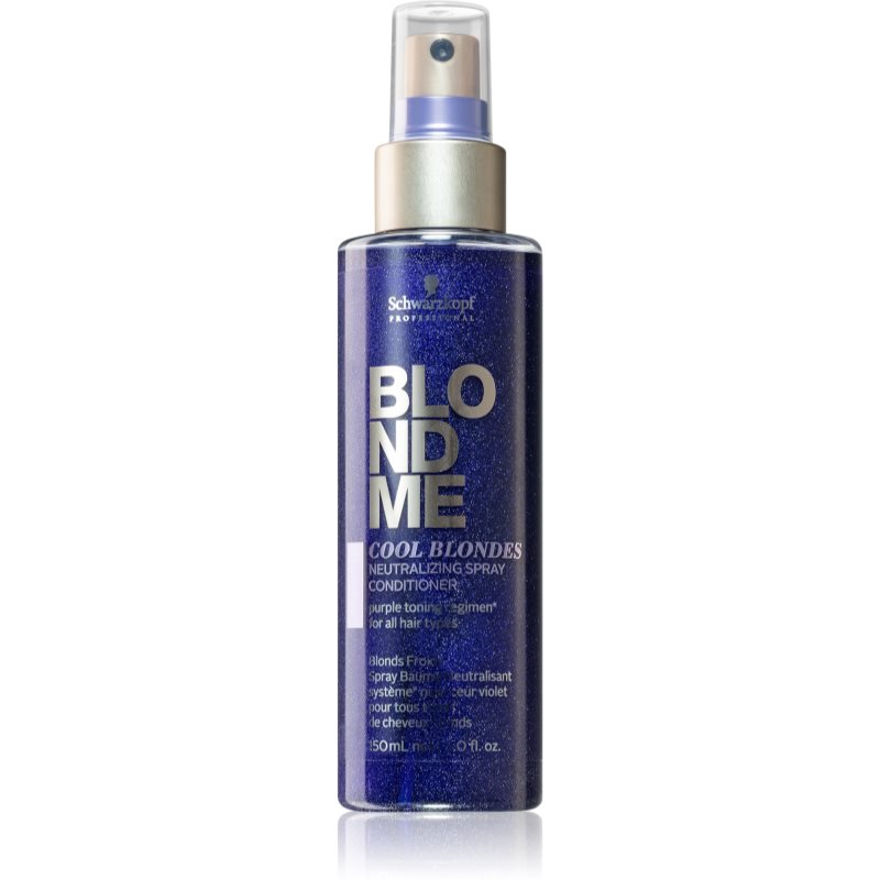 Schwarzkopf Professional Blondme Cool Blondes conditioner Spray Leave-in neutralizeaza tonurile de galben 150 ml