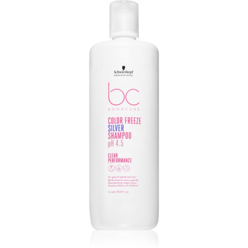 Schwarzkopf Professional BC Bonacure Color Freeze Silver Sampon argintiu pentru parul blond cu suvite 1000 ml