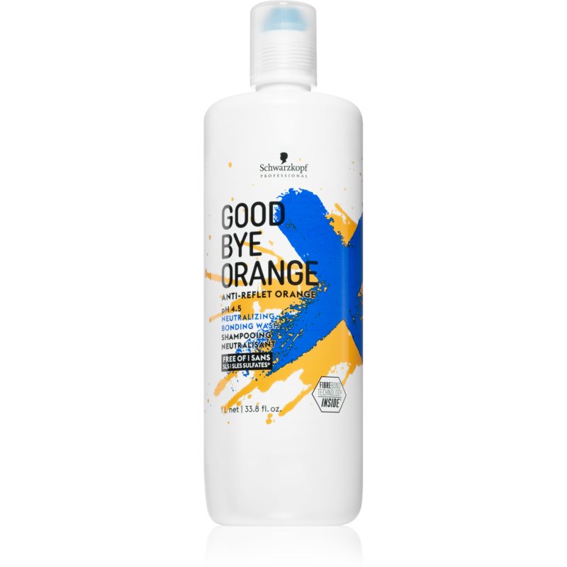 Schwarzkopf Professional Goodbye Orange șampon nuanțator neutralizarea subtonurilor de alamă 1000 ml