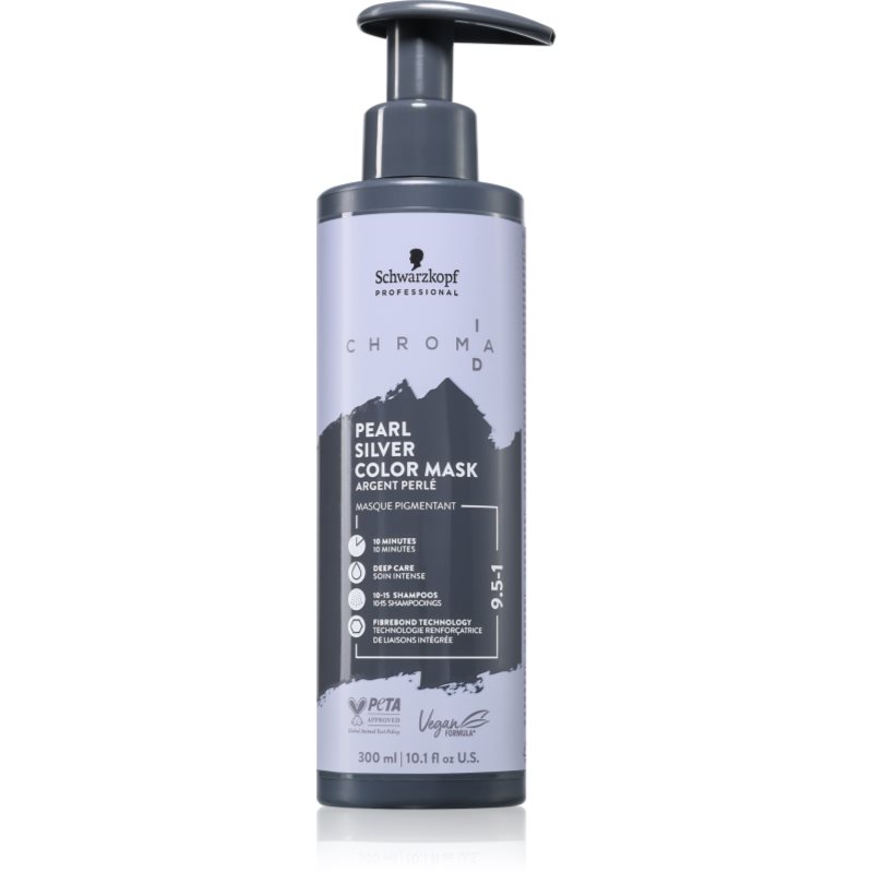 Schwarzkopf Professional Chroma ID Color Mask mască intens colorantă pentru păr culoare 9.5-1 Pearl Silver 300 ml