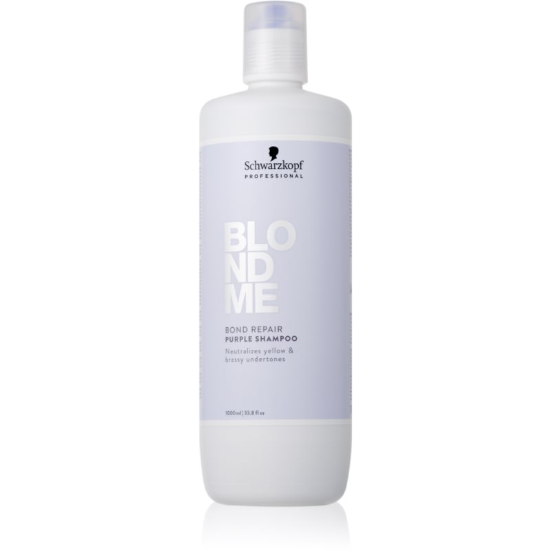 Schwarzkopf Professional Blondme Bond Repair Purple Shampoo sampon violet pentru par blond 1000 ml