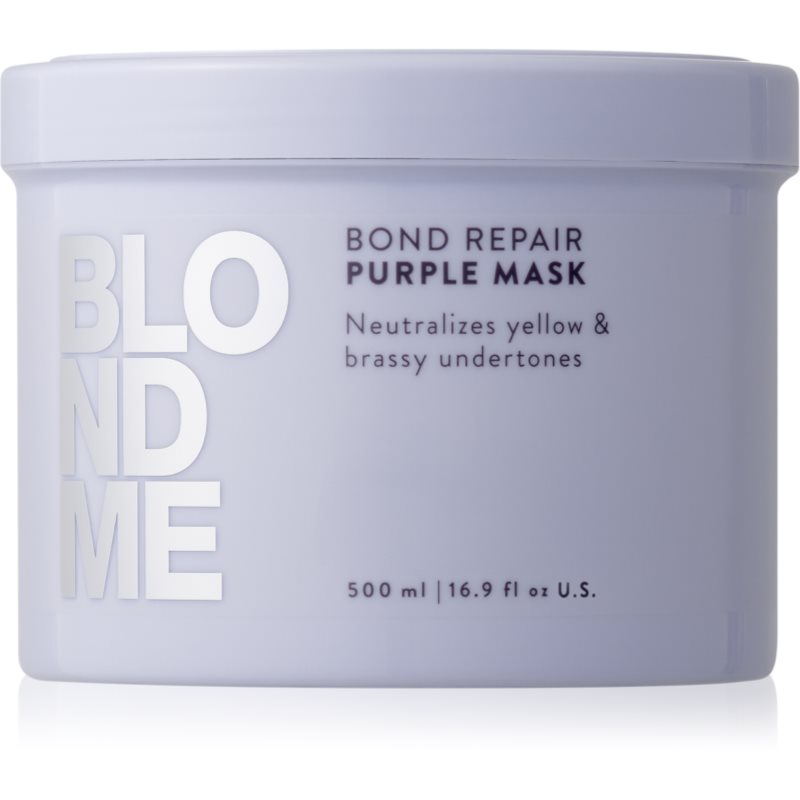 Schwarzkopf Professional Blondme Bond Repair Purple Mask Masca de par neutralizeaza tonurile de galben 500 ml