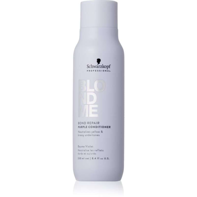 Schwarzkopf Professional Blondme Bond Repair Purple Conditioner balsam de par violet pentru par blond 250 ml