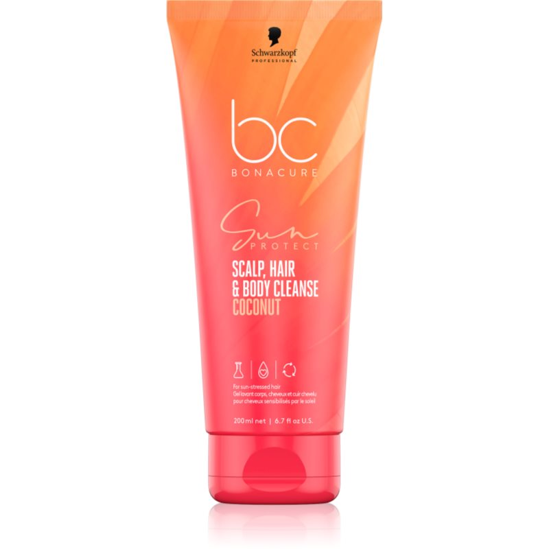 Schwarzkopf Professional BC Bonacure Sun Protect Scalp, Hair & Body Cleanse gel de duș 2 in 1 200 ml