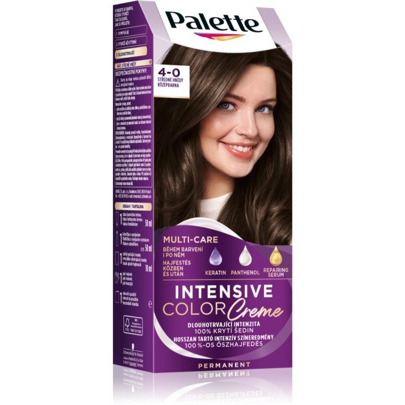 Schwarzkopf Palette Intensive Color Creme Culoare permanenta pentru par culoare 4-0 N3 Medium Brown 1 buc