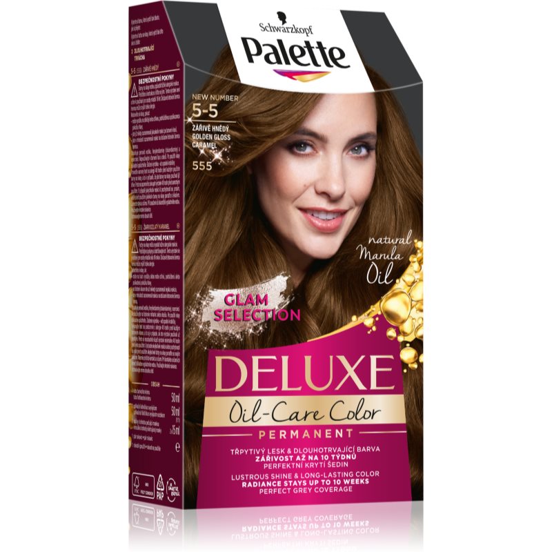 Schwarzkopf Palette Deluxe Culoare permanenta pentru par culoare 5-5 555 Golden Gloss Caramel 1 buc