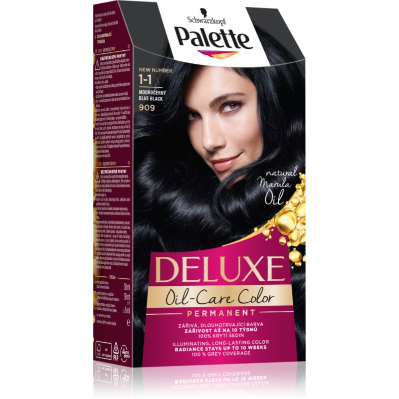 Schwarzkopf Palette Deluxe Culoare permanenta pentru par culoare 1-1 909 Blue Black 1 buc