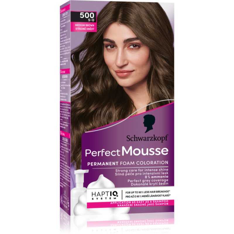 Schwarzkopf Perfect Mousse Culoare permanenta pentru par culoare 500 Medium brown