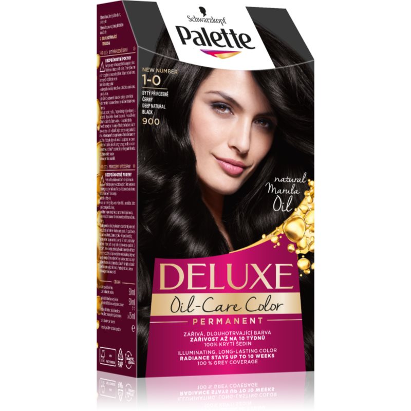 Schwarzkopf Palette Deluxe Culoare permanenta pentru par culoare 1-0 (900) Deep Natural Black 1 buc