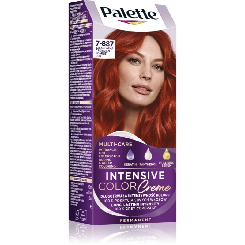 Schwarzkopf Palette Intensive Color Creme Culoare permanenta pentru par culoare 7-887 (RV6) Scarlet Red 1 buc