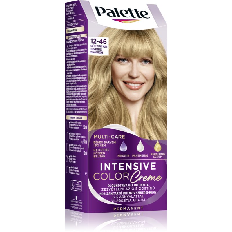 Schwarzkopf Palette Intensive Color Creme Culoare permanenta pentru par culoare 12-46 (BW12) Nude Light Blonde 1 buc