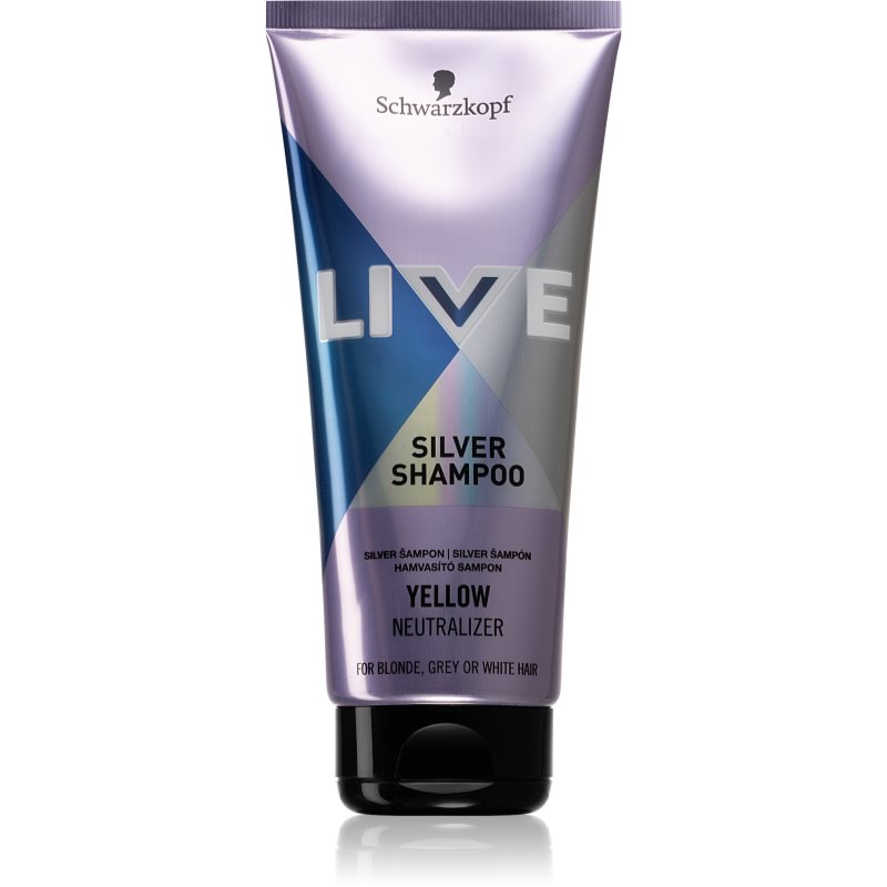 Schwarzkopf LIVE Silver sampon pentru curatare neutralizeaza tonurile de galben 200 ml