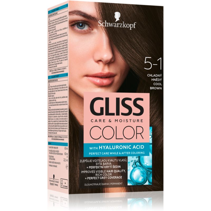 Schwarzkopf Gliss Color Culoare permanenta pentru par culoare 5-1 Cool Brown 1 buc