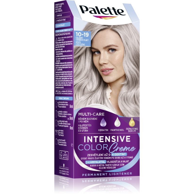 Schwarzkopf Palette Intensive Color Creme Culoare permanenta pentru par culoare 10-19 Cool Silver Blonde 1 buc