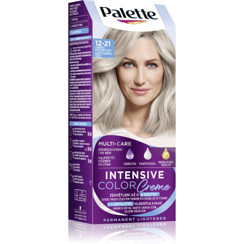 Schwarzkopf Palette Intensive Color Creme Culoare permanenta pentru par culoare 12-21 Silver Ash Blonde 1 buc