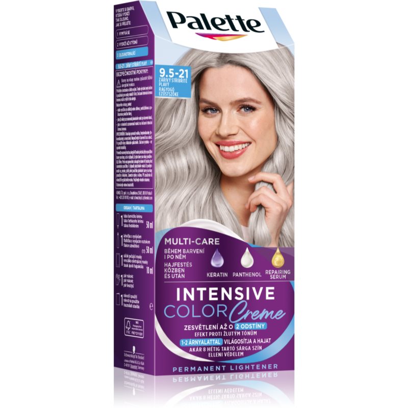 Schwarzkopf Palette Intensive Color Creme Culoare permanenta pentru par culoare 9.5-21 Luminous Silver Blonde 1 buc