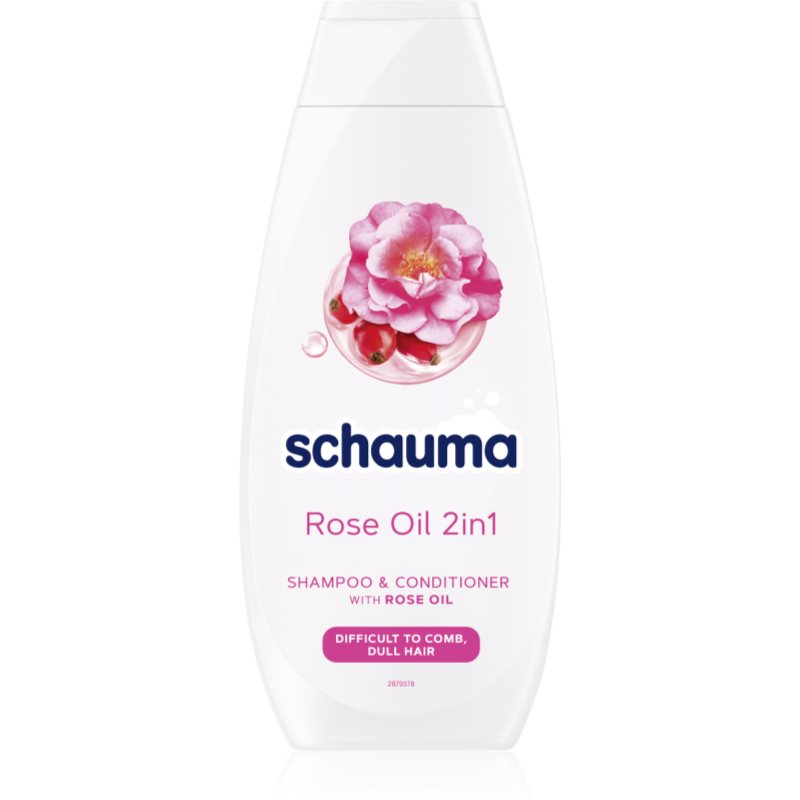 Schwarzkopf Schauma Rose Oil sampon si balsam 2 in 1 pentru par usor de pieptanat 400 ml