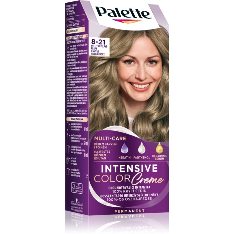 Schwarzkopf Palette Intensive Color Creme Culoare permanenta pentru par culoare 8-21 Ashy Light Blond 1 buc