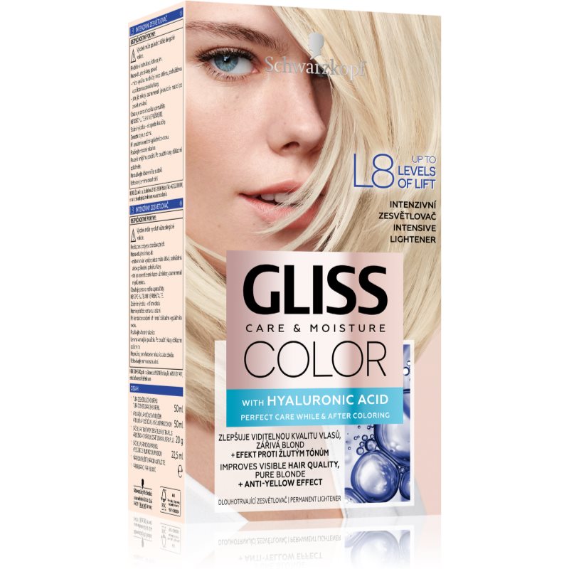 Schwarzkopf Gliss Color Culoare permanenta pentru par culoare L8 Intensive Lightener 1 buc