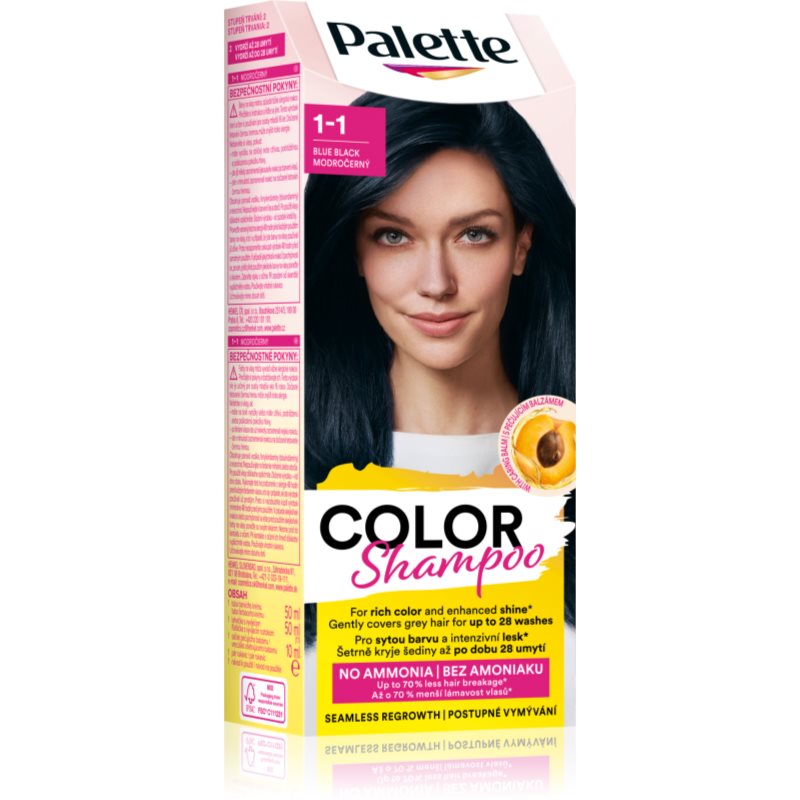 Schwarzkopf Palette Color Shampoo șampon nuanțator culoare 1-1 Blue Black 50 ml
