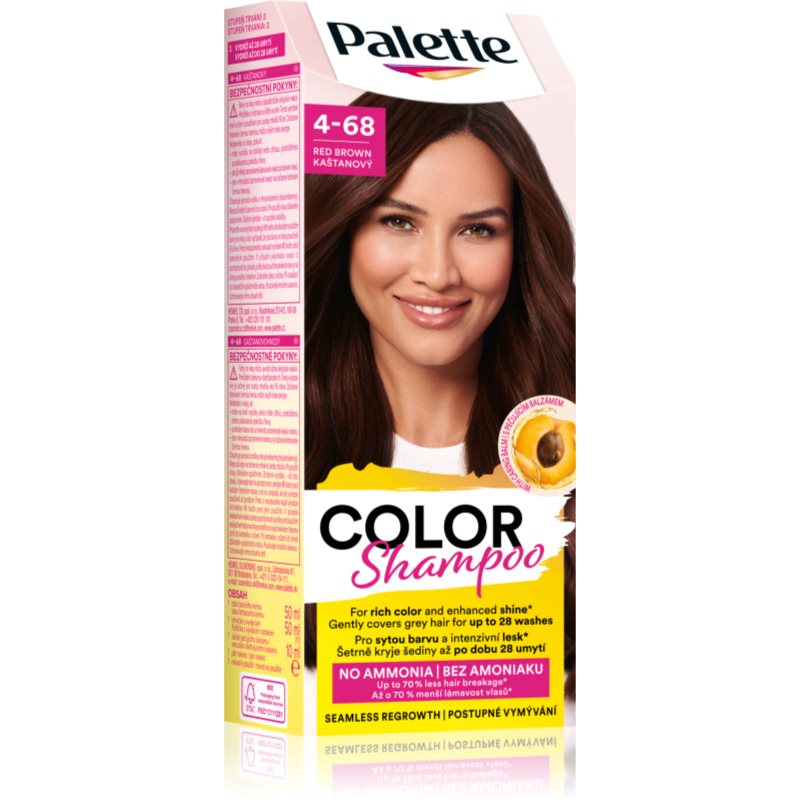 Schwarzkopf Palette Color Shampoo șampon nuanțator culoare 4-68 Red Brown 50 ml