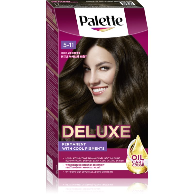 Schwarzkopf Palette Deluxe Culoare permanenta pentru par culoare 5-11 Light Ash Brown 1 buc