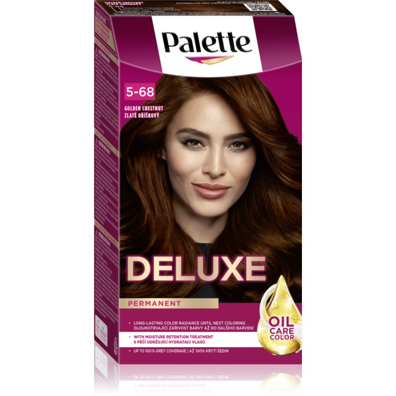 Schwarzkopf Palette Deluxe Culoare permanenta pentru par culoare 5-68 Golden Chestnut 1 buc