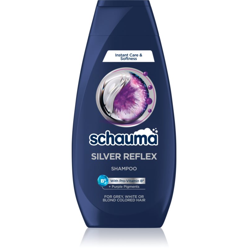 Schwarzkopf Schauma Silver Reflex șampon pentru neutralizarea tonurilor de galben pentru păr în nuanțe reci de blond, decolorat sau șuvițat 350 ml