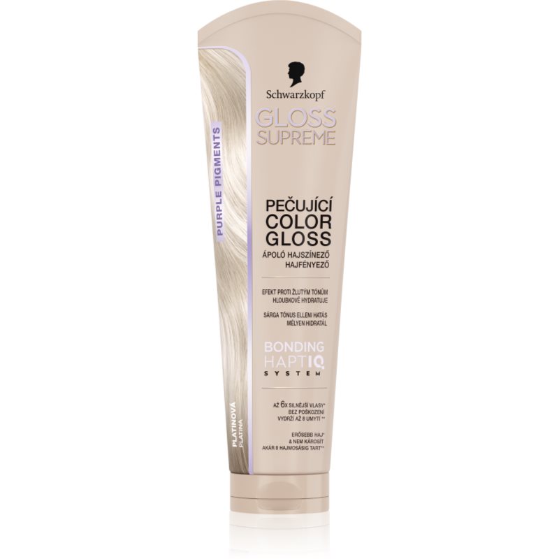 Schwarzkopf Creme Supreme Gloss mască colorantă ofera hidratare si stralucire culoare Platinum 145 ml