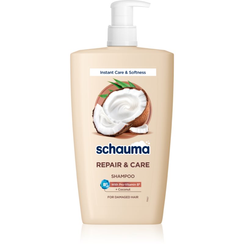 Schwarzkopf Schauma Repair & Care Sampon pentru par uscat si deteriorat cu cocos 1000 ml