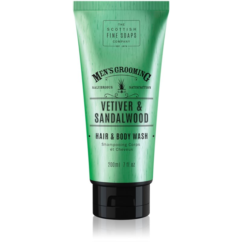 Scottish Fine Soaps Men’s Grooming Vetiver & Sandalwood gel de duș pentru corp și păr pentru barbati 200 ml