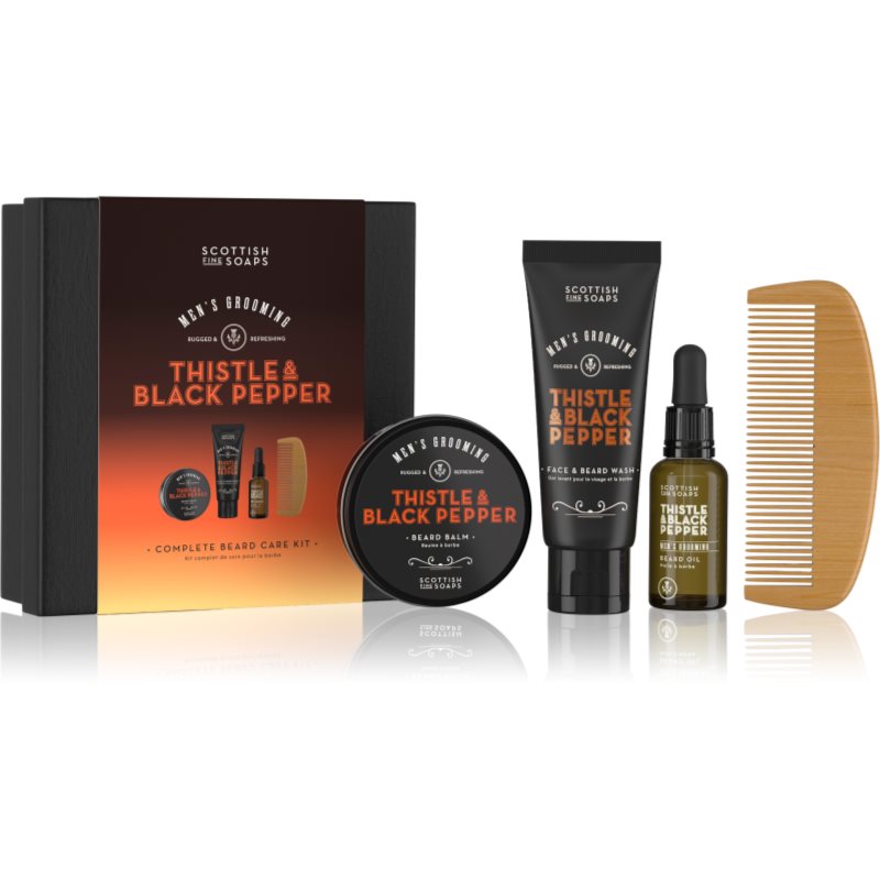 Scottish Fine Soaps Thistle & Black Pepper set cadou pentru barbati