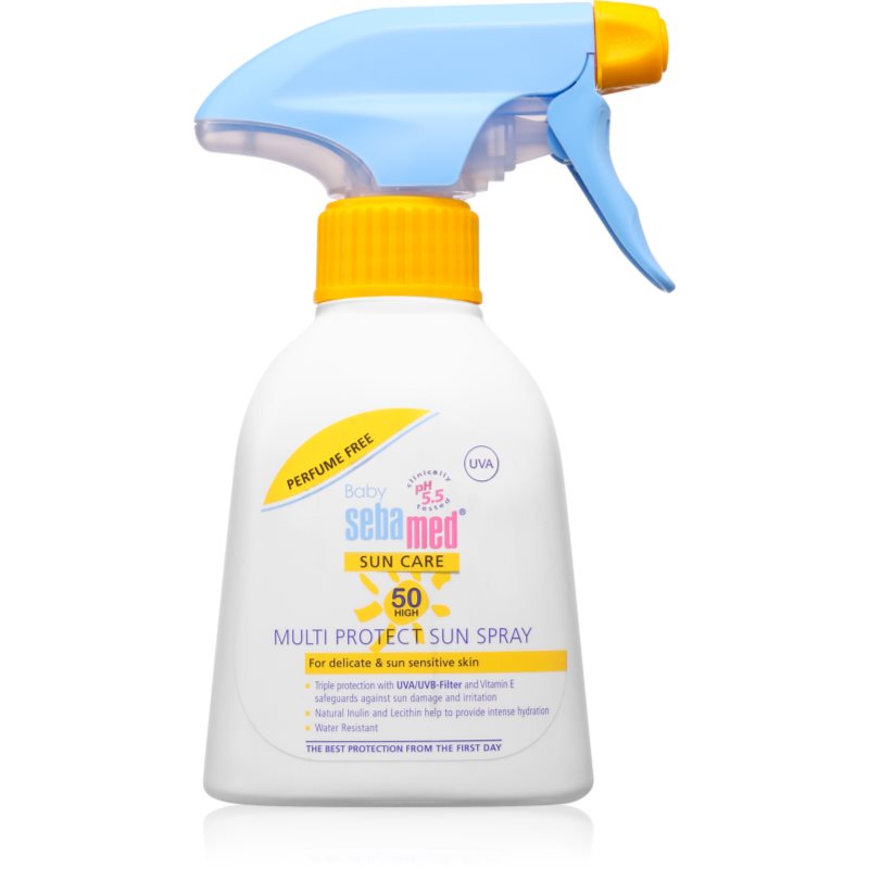 Sebamed Sun Care Multi Protect Sun Spray cremă pentru plaja fara parfum SPF 50 pro 200 ml