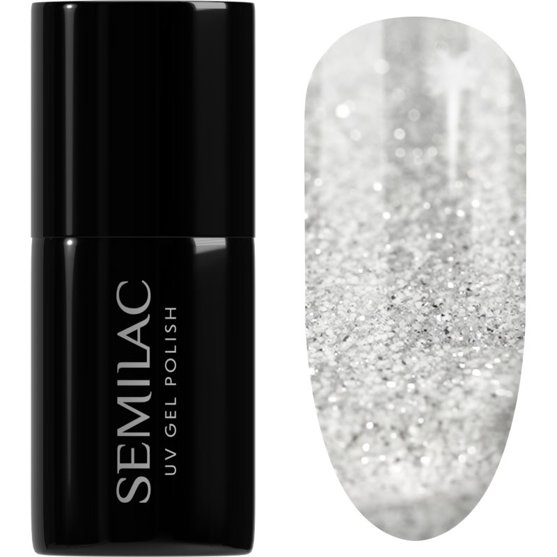 Semilac UV Hybrid Winter Collection unghii cu gel folosind UV / lampă cu LED culoare 605 White Flash 7 ml